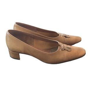 Zocal Calzature Cognac Leather Heels Size 39.5